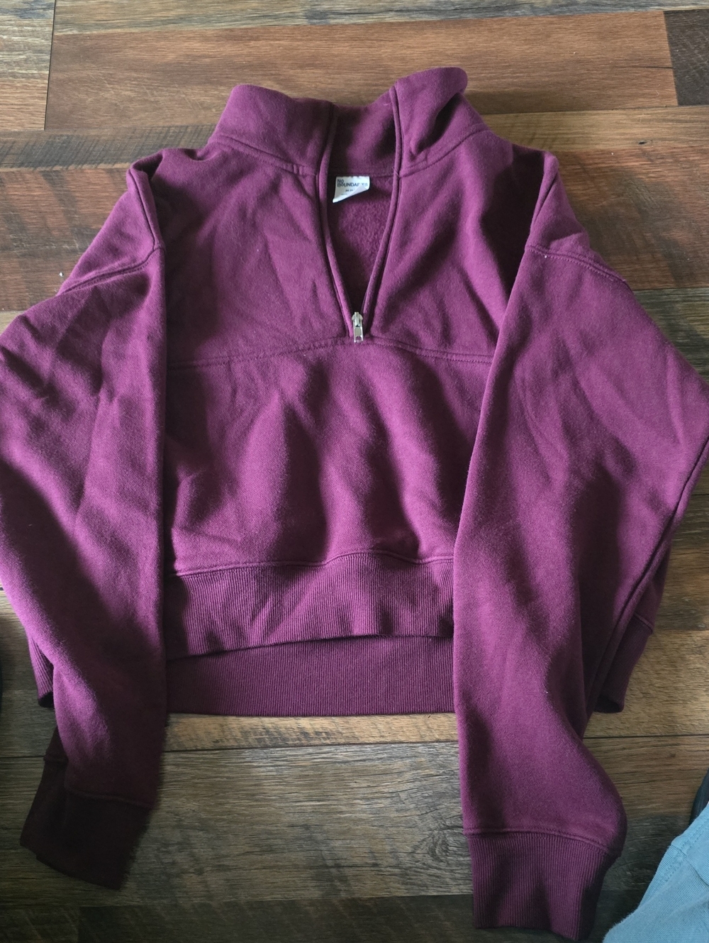 No Boundaries Women's Half-Zip Pullover Sweatshirt - Plum